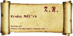 Krebs Márk névjegykártya